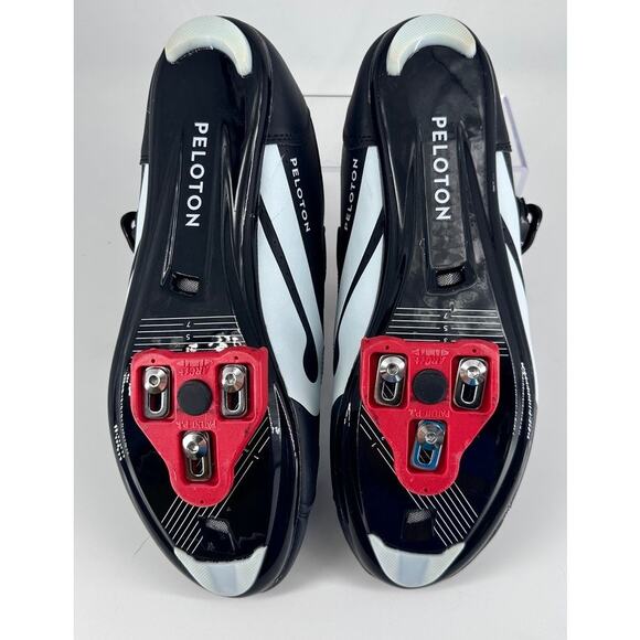 Peloton Cycling Shoes Size 46 w/ Look Delta Cleats Black Red Indoor Bike main image 6